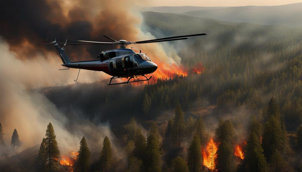 Aerial firefighting efforts against wildfires