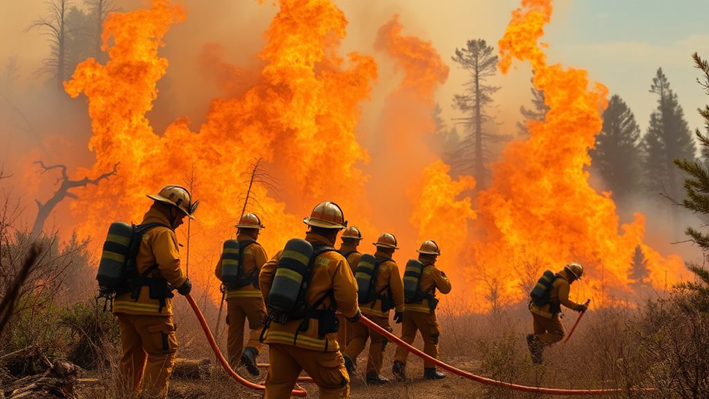 contract firefighters aid wildfires