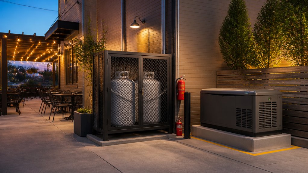safe propane and generator storage